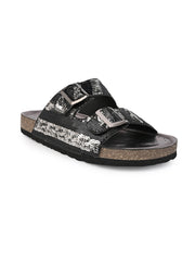 A pair of Balck/Silver Hand Embroided sliders A pair of Balck/Silver Hand Embroided sliders