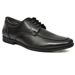 Modern black leather shoe with unique crocodile print by Country Maddox. Modern black leather shoe with unique crocodile print by Country Maddox.