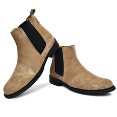 Comfortable and stylish suede leather boots in Cheeku color Comfortable and stylish suede leather boots in Cheeku color