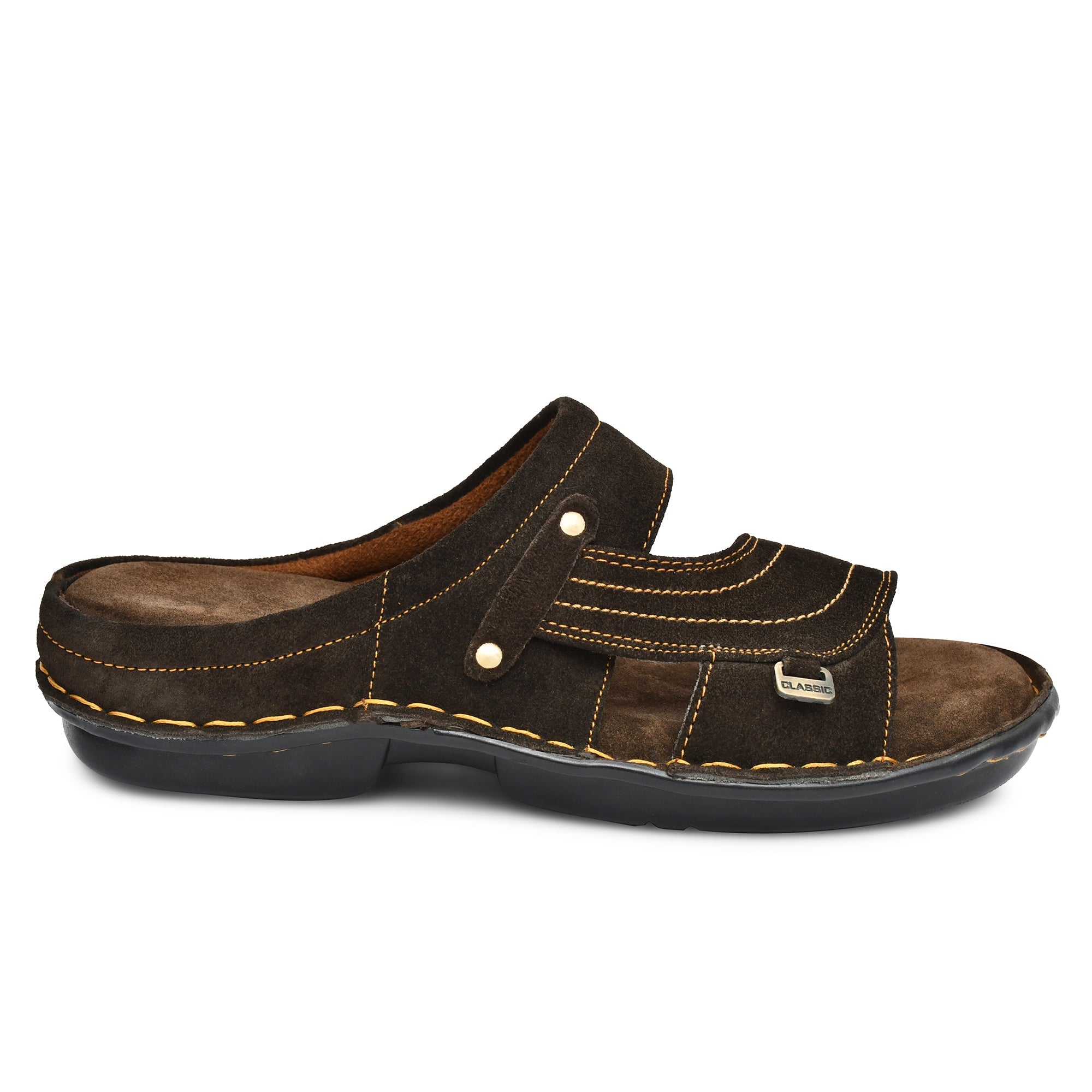 Men’s brown suede leather slippers by Country Maddox – comfort and durability Men’s brown suede leather slippers by Country Maddox – comfort and durability