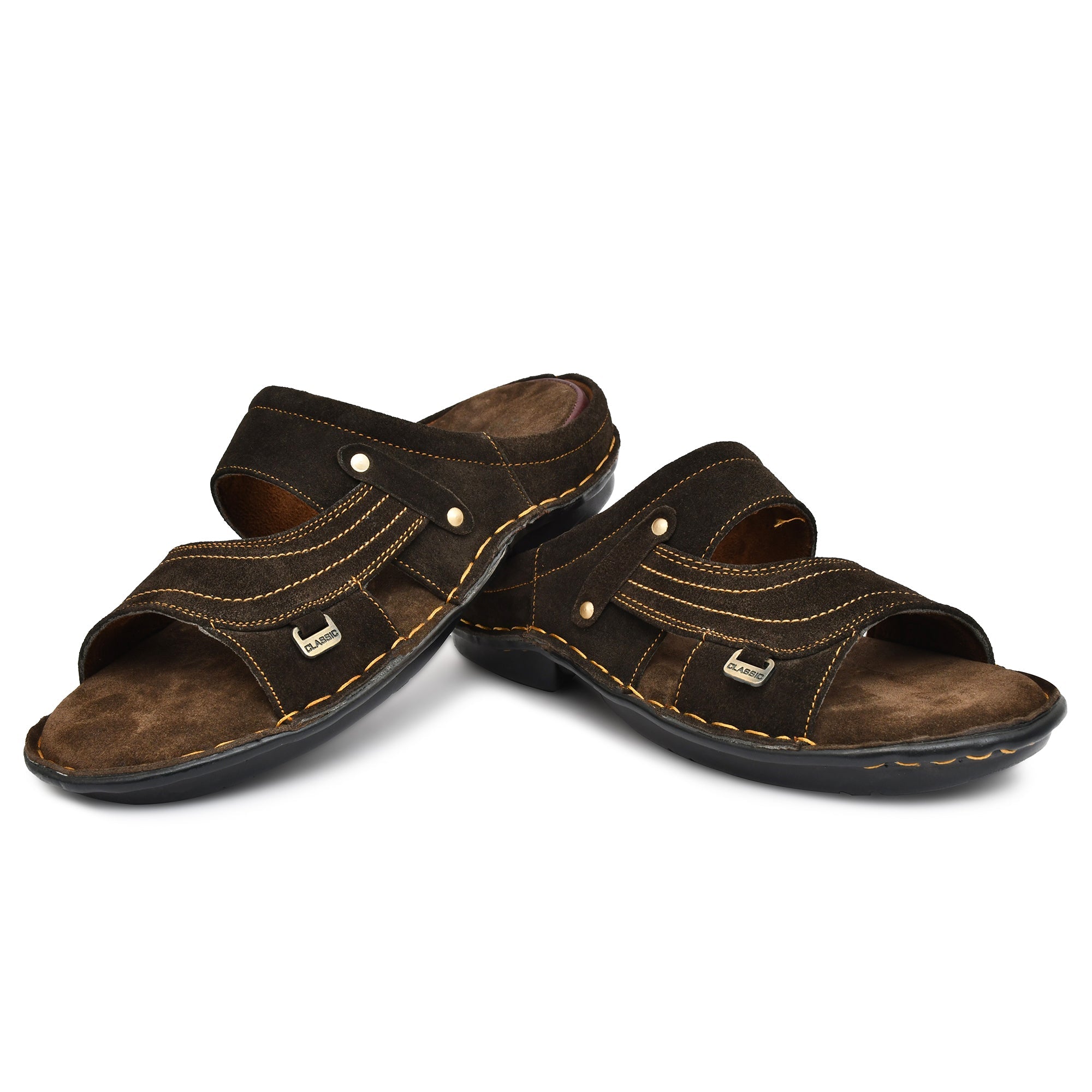 Classic brown suede leather slippers with a cozy fit by Country Maddox Classic brown suede leather slippers with a cozy fit by Country Maddox