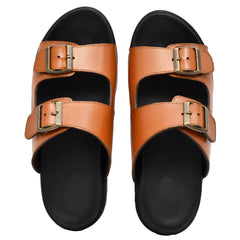 Elegant tan leather slippers from Country Maddox, ideal for lounging Elegant tan leather slippers from Country Maddox, ideal for lounging