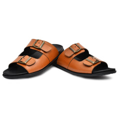Comfortable tan leather slippers designed by Country Maddox Comfortable tan leather slippers designed by Country Maddox