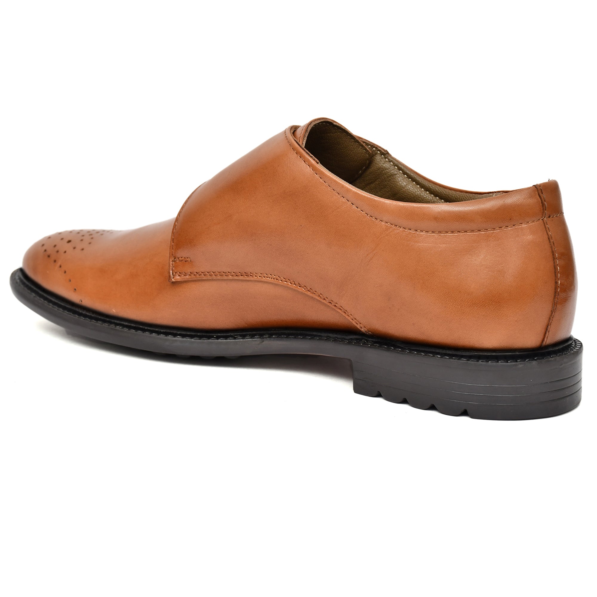 Versatile tan leather monk shoes ideal for smart-casual occasions Versatile tan leather monk shoes ideal for smart-casual occasions