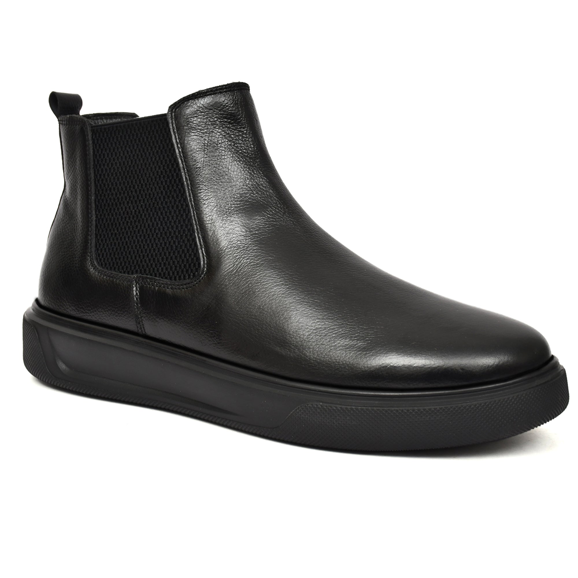 Stylish leather boot featuring unique detailing and a modern design. Stylish leather boot featuring unique detailing and a modern design.