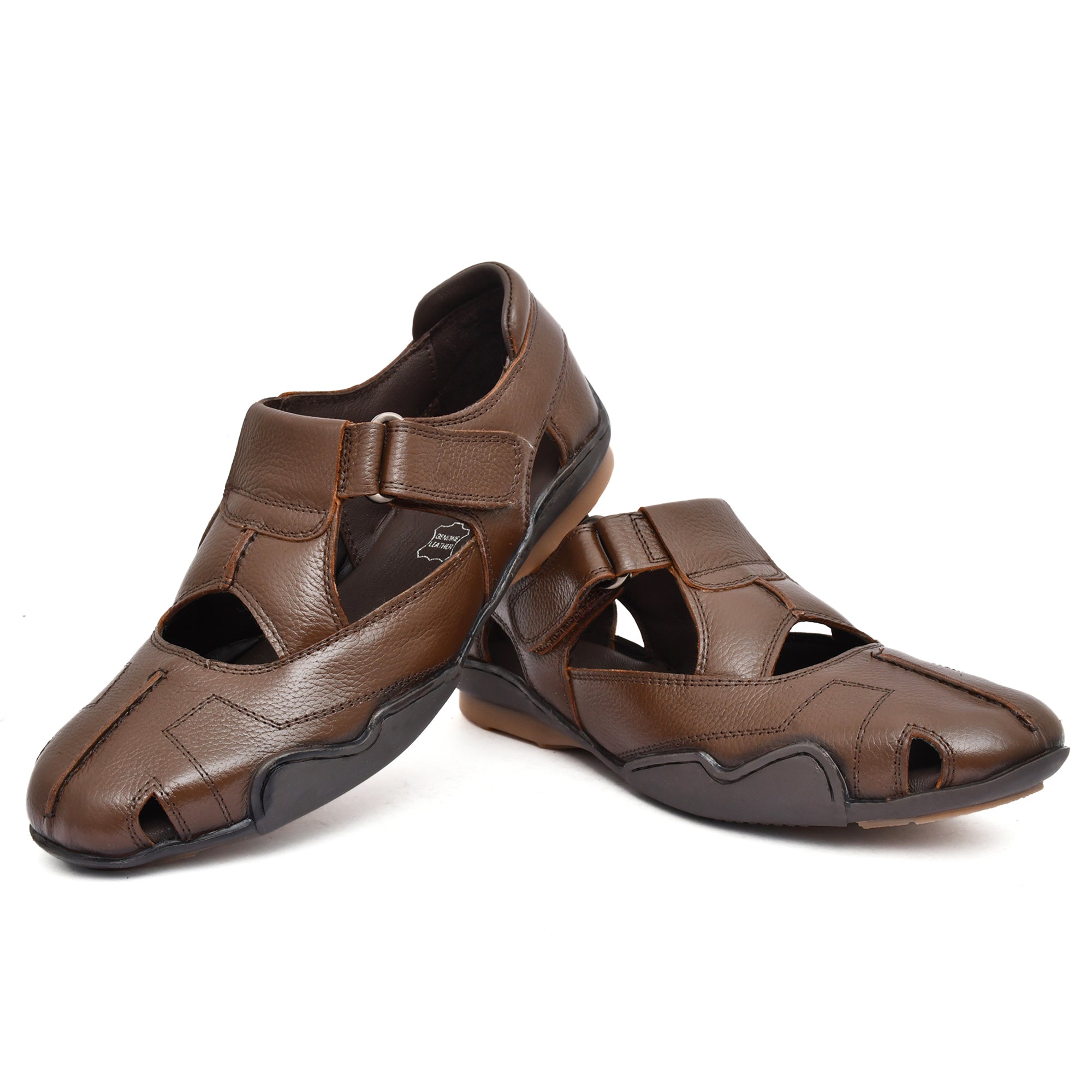 Brown leather sandals by Country Maddox, perfect for casual outings. Brown leather sandals by Country Maddox, perfect for casual outings.