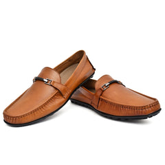 Close-up of Country Maddox Tan Leather Loafers, showcasing the premium leather texture and craftsmanship. Close-up of Country Maddox Tan Leather Loafers, showcasing the premium leather texture and craftsmanship.