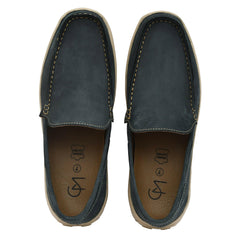 Country Maddox Navy Blue NU-buk Leather Slip-Ons Country Maddox Navy Blue NU-buk Leather Slip-Ons
