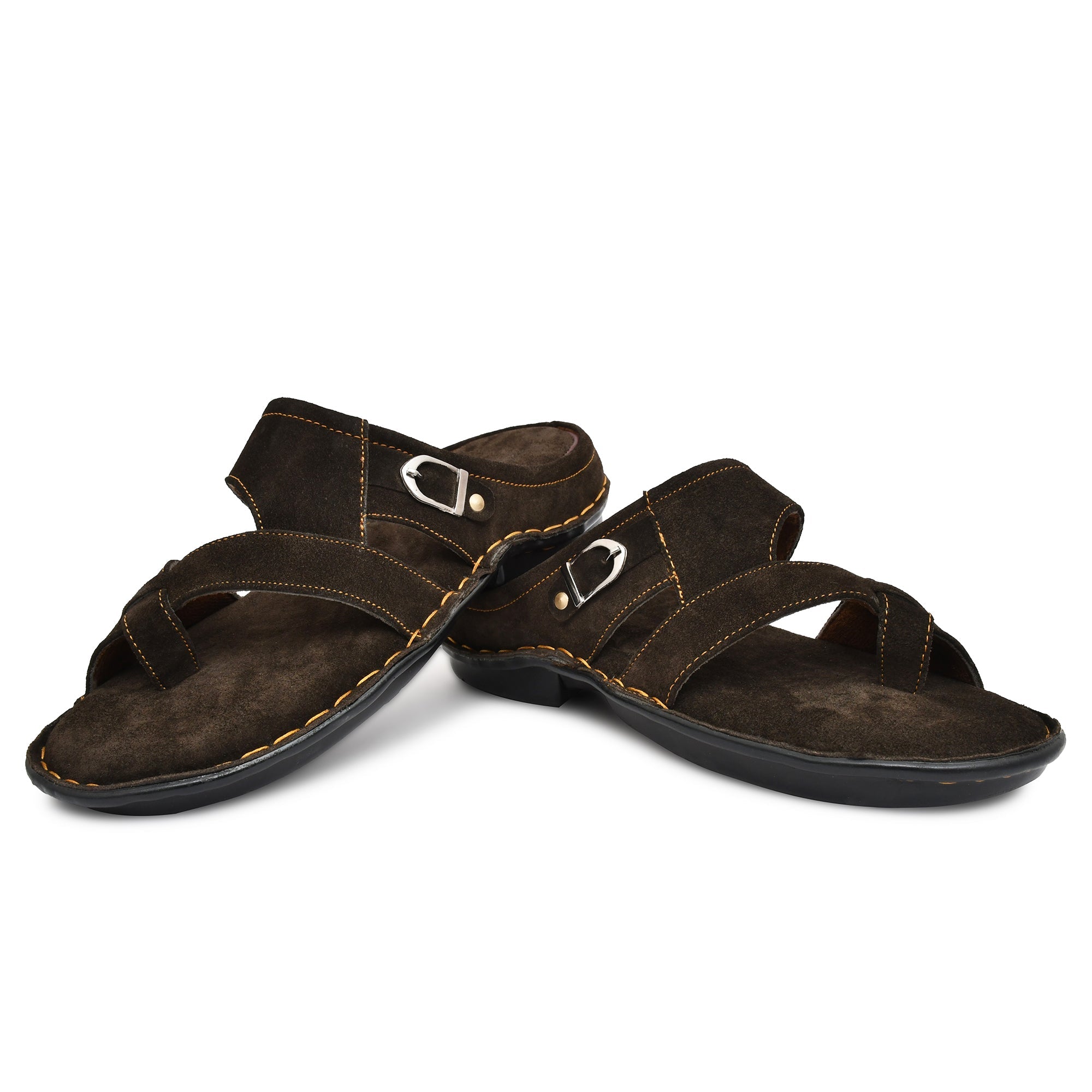 Men’s brown leather slippers with durable and stylish design Men’s brown leather slippers with durable and stylish design