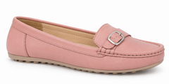 Women's Pink Buckle Detail Loafers – LF 07