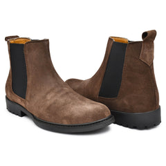 Brown suede leather boots with comfortable design by Country Maddox