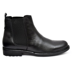 Premium quality black leather boots designed for comfort and style.