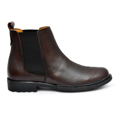 Elegant brown leather boots by Country Maddox, ideal for casual and formal wear.