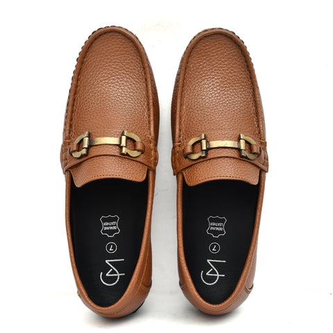 CM Buckled Leather Loafers for men's