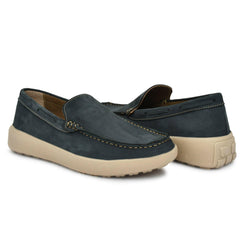 Country Maddox Navy Blue NU-buk Leather Slip-Ons