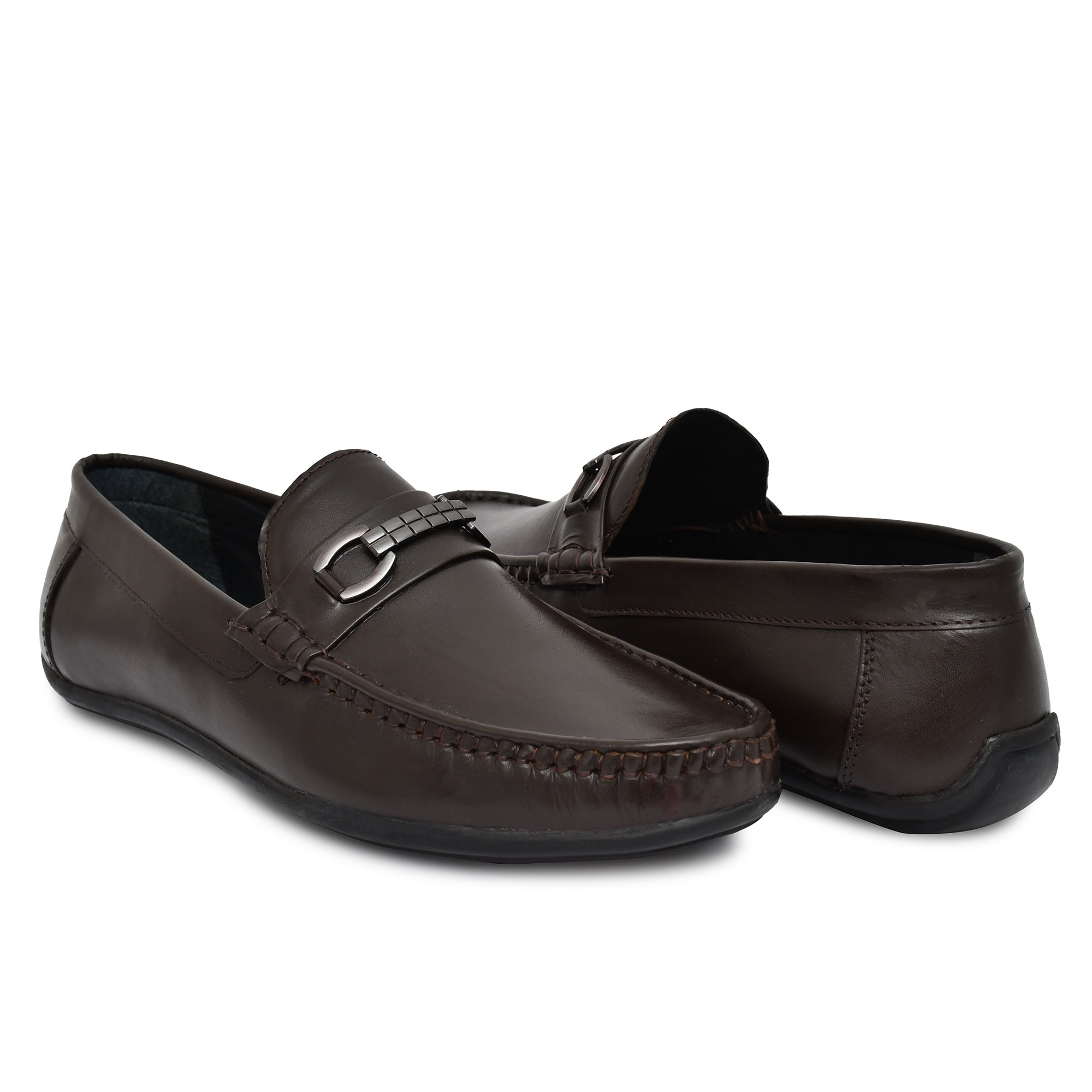 Luxury Buckled Leather Loafers for men's countrymaddox