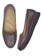 Women’s Brown Slip-On Comfort Flats