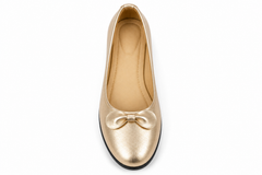 Women's Golden Slip-On Ballerina Flats – BL 01