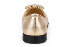 Women's Golden Slip-On Ballerina Flats – BL 01