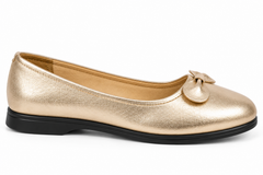 Women's Golden Slip-On Ballerina Flats – BL 01