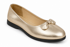 Women's Golden Slip-On Ballerina Flats – BL 01
